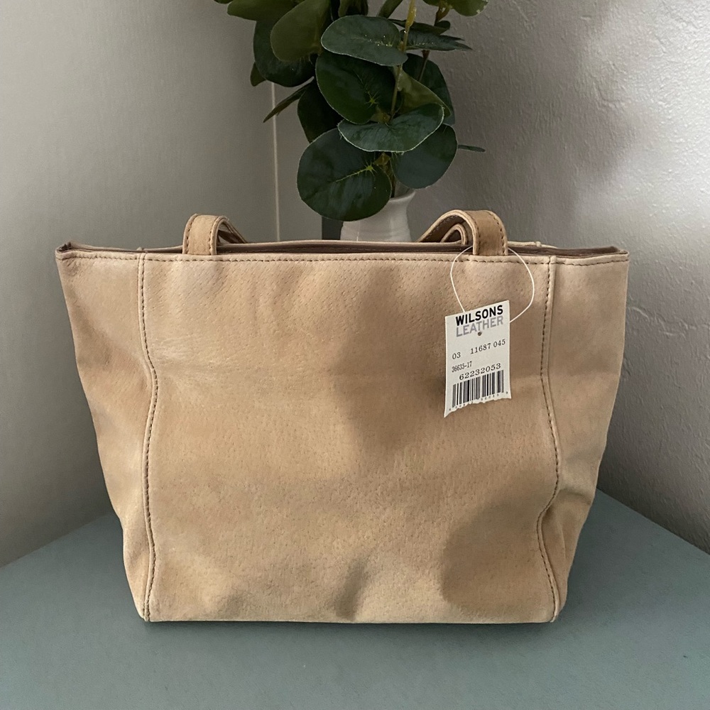 NWT Vintage Wilson’s Leather tan suede purse